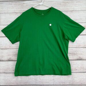 Apple Employee Log Short Sleeve T-Shirt Adult‎ Size Large Green